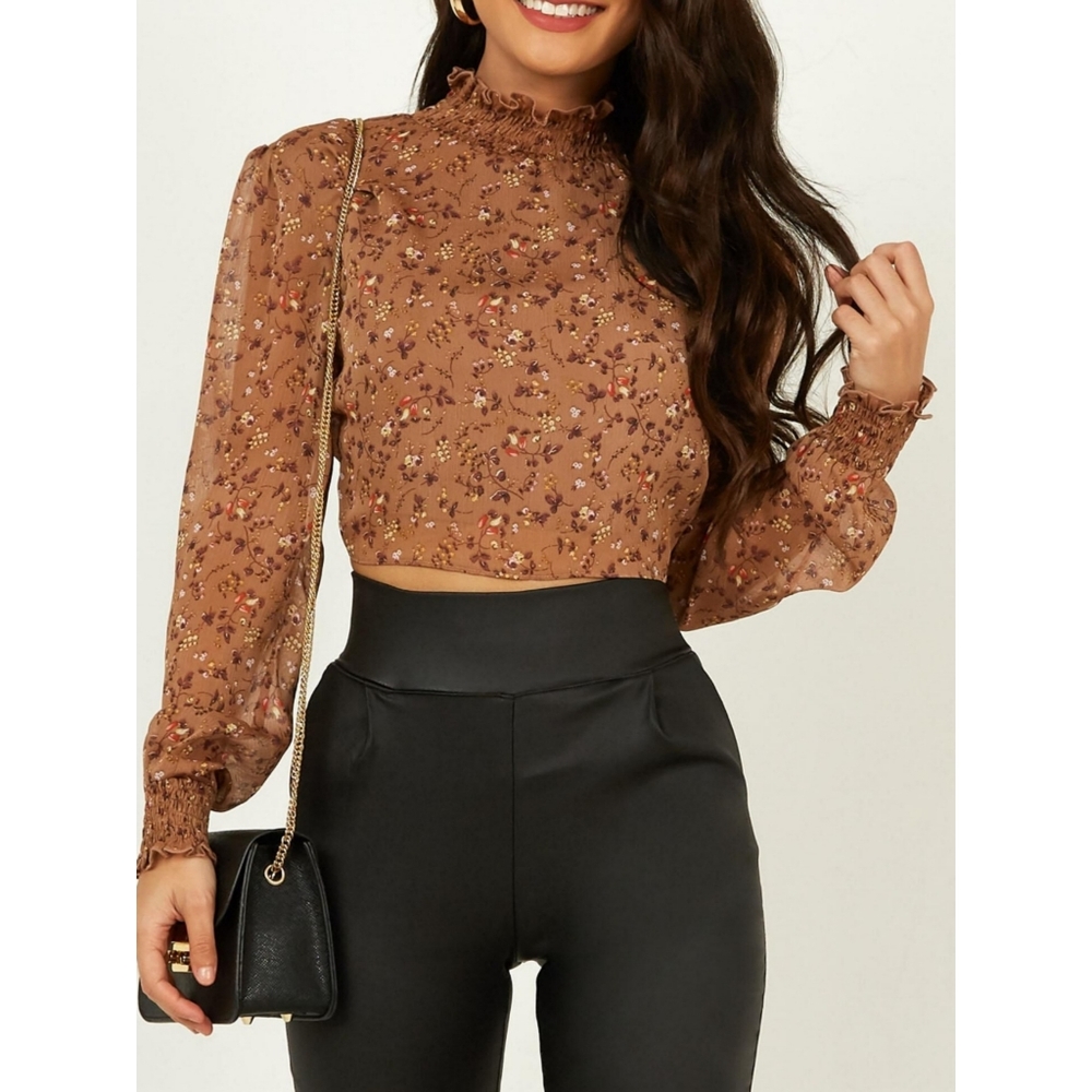 Showpo Floral Crop Top Like New